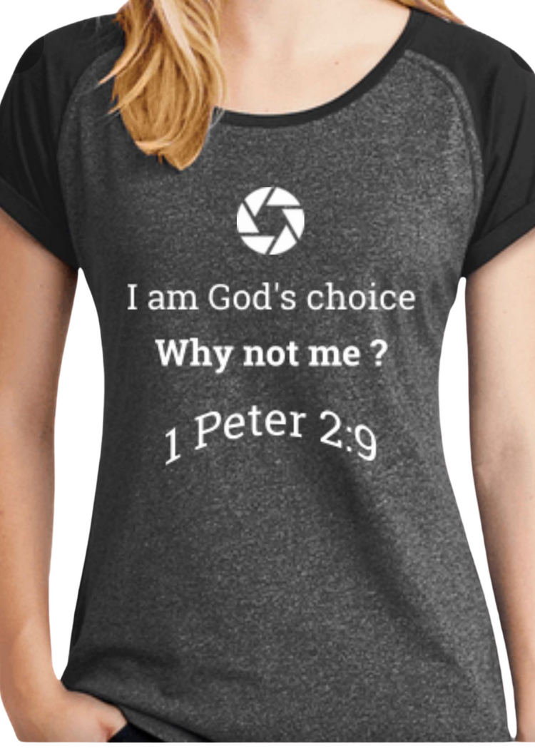 Ladies T-shirt with "I am God&