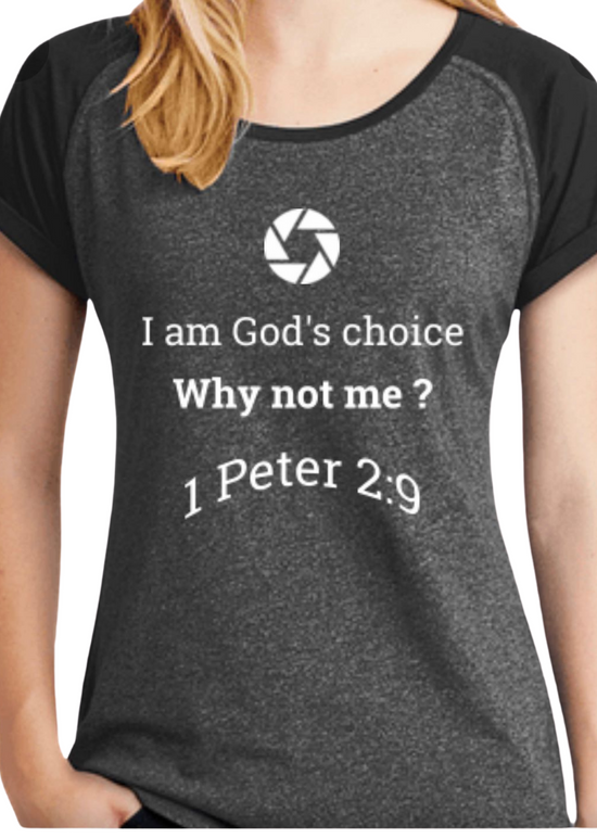 Ladies T-shirt with "I am God&